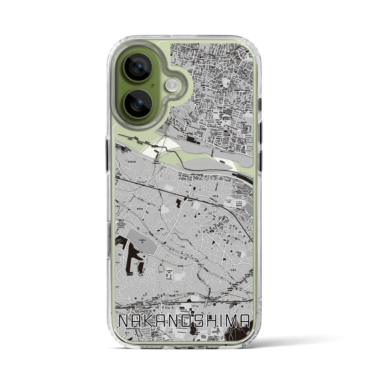 【中野島（神奈川県）】地図柄iPhoneケース（MagSafeタイプ）