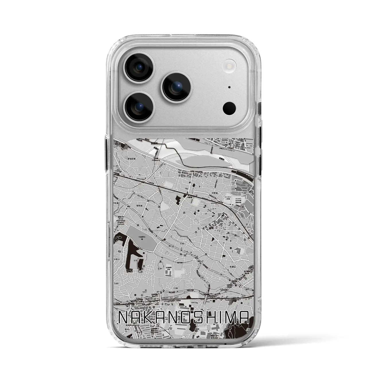 【中野島（神奈川県）】地図柄iPhoneケース（MagSafeタイプ）