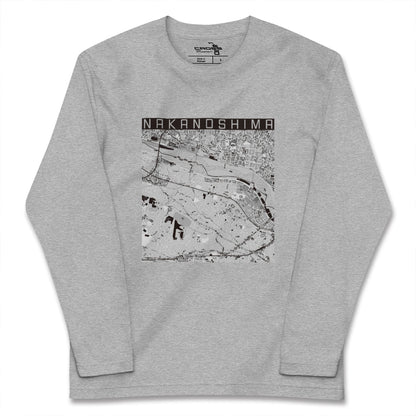 【中野島（神奈川県）】地図柄ロングスリーブTシャツ