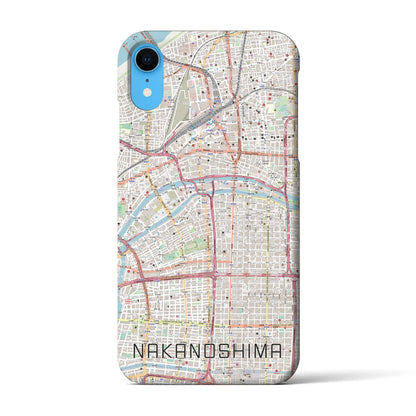 【中之島（大阪府）】地図柄iPhoneケース（バックカバータイプ）