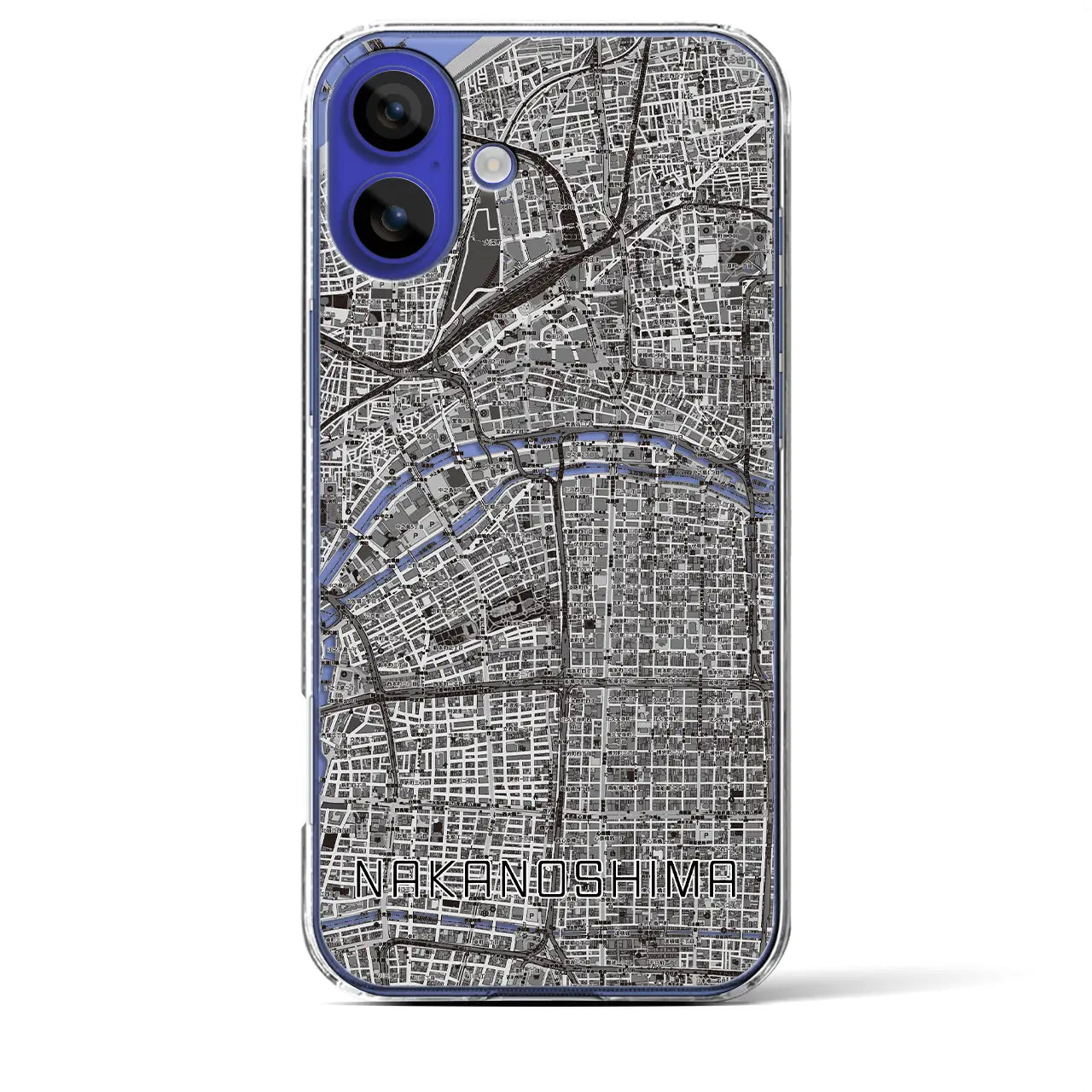 【中之島（大阪府）】地図柄iPhoneケース（クリアタイプ）