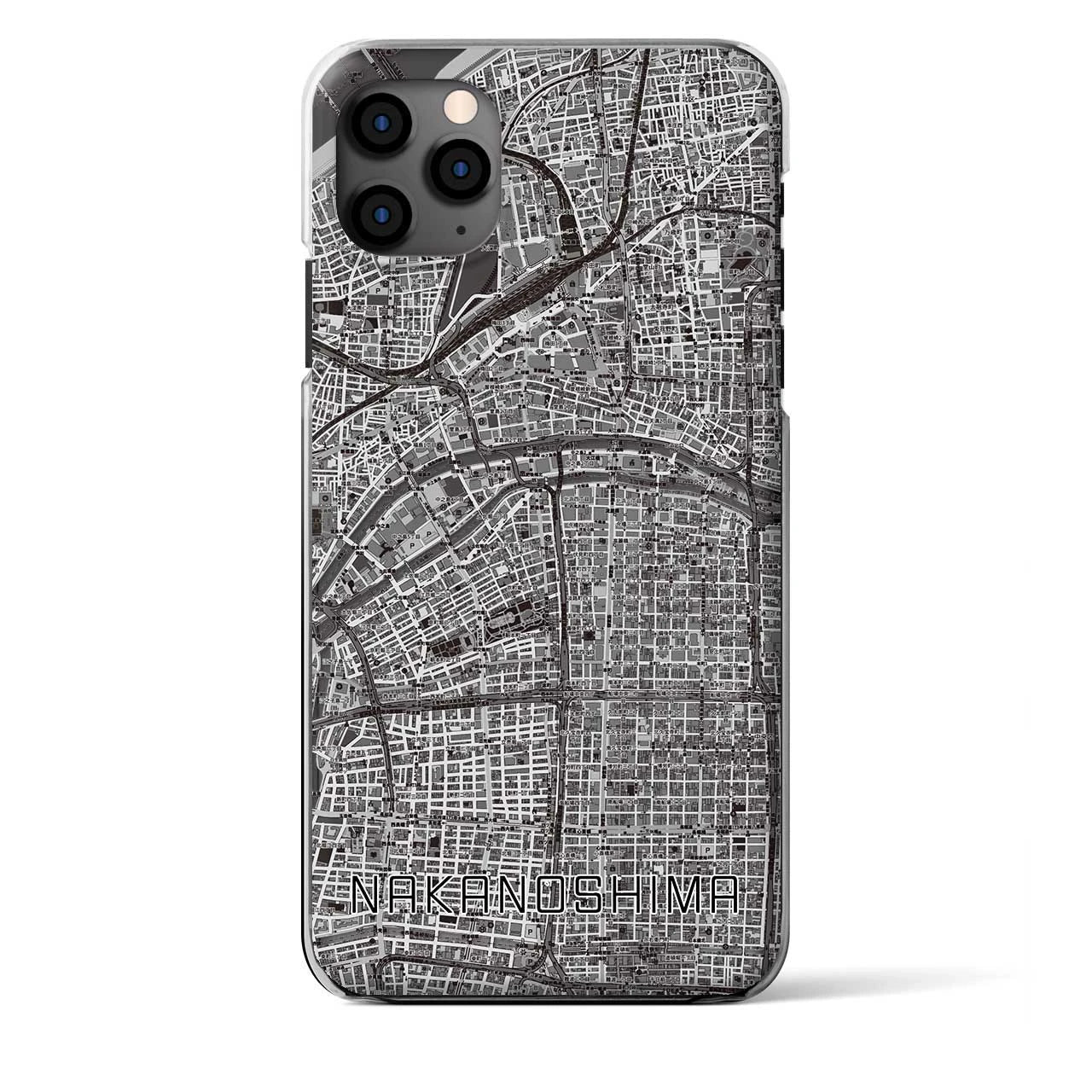 【中之島（大阪府）】地図柄iPhoneケース（クリアタイプ）