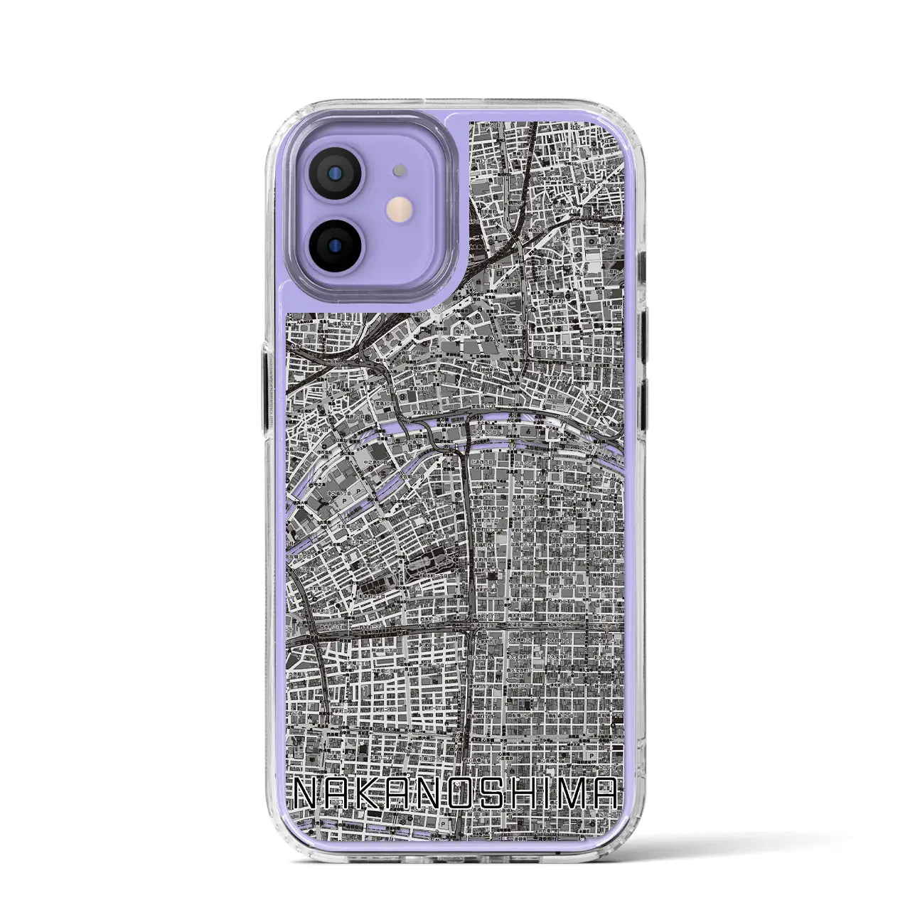 【中之島（大阪府）】地図柄iPhoneケース（MagSafeタイプ）