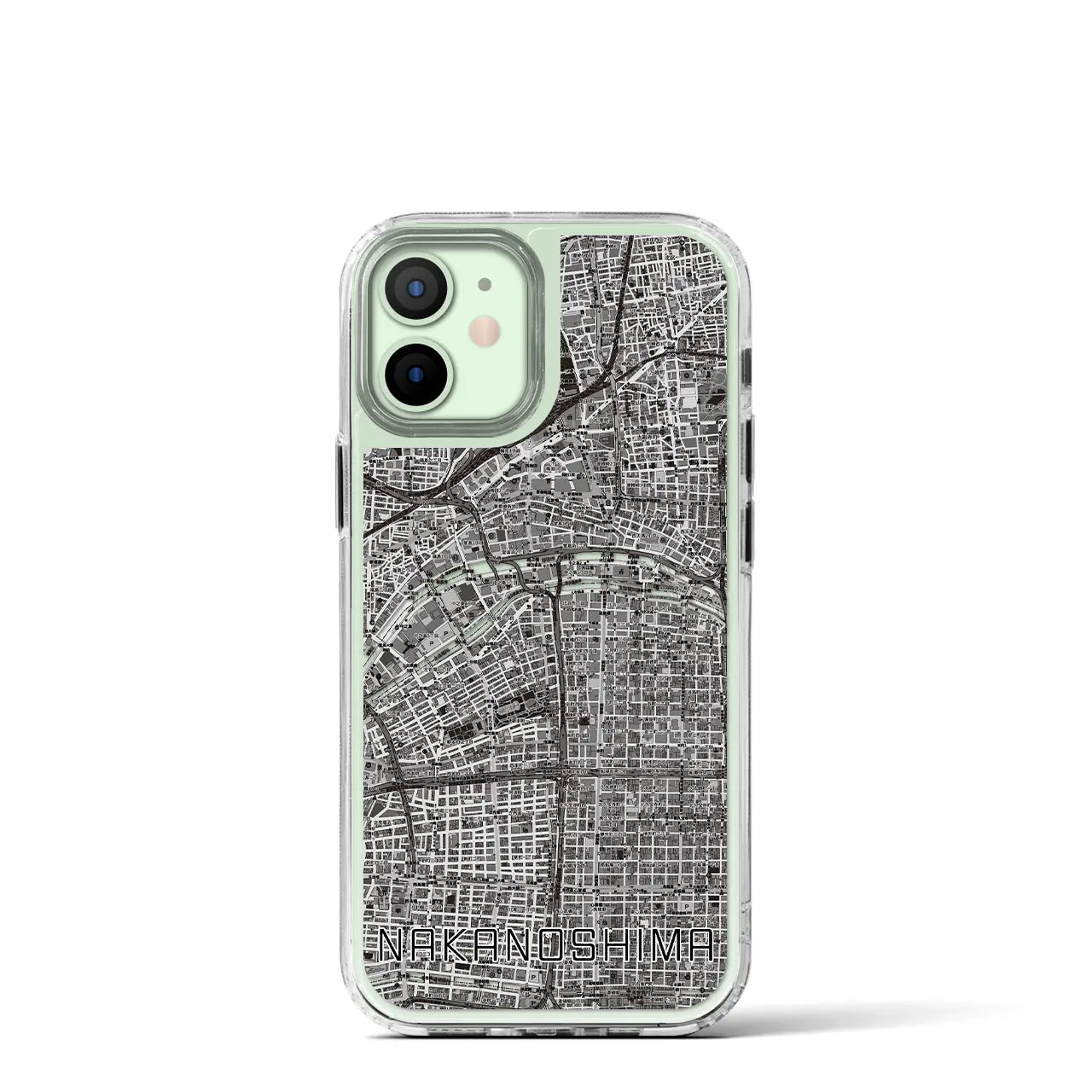 【中之島（大阪府）】地図柄iPhoneケース（MagSafeタイプ）