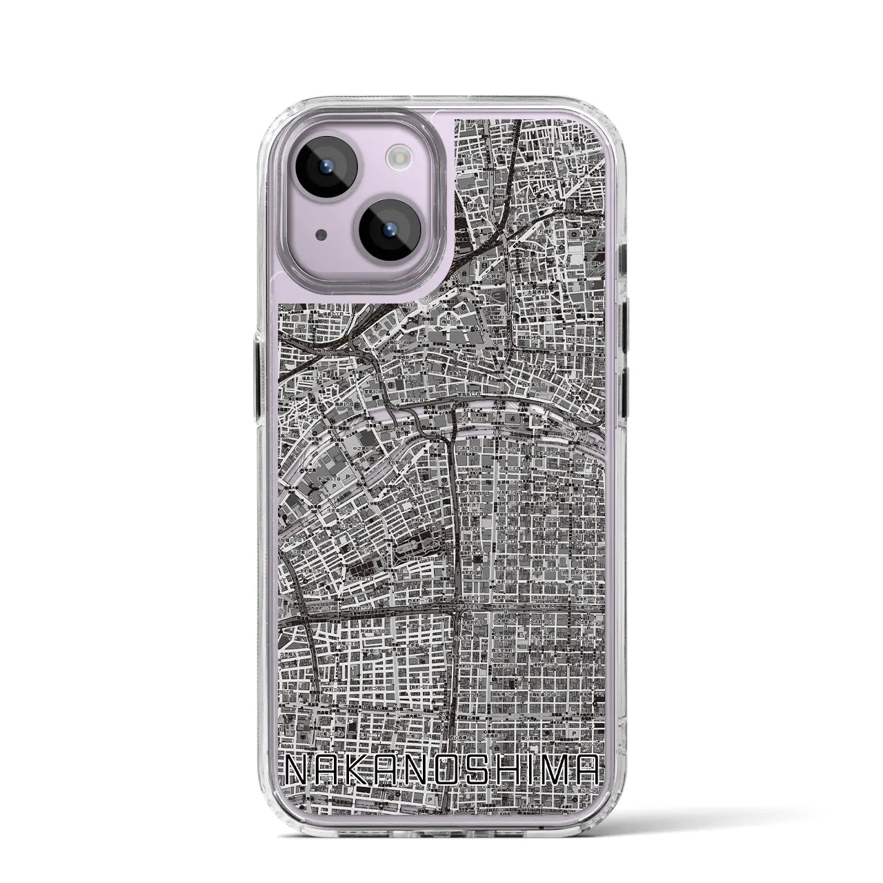 【中之島（大阪府）】地図柄iPhoneケース（MagSafeタイプ）