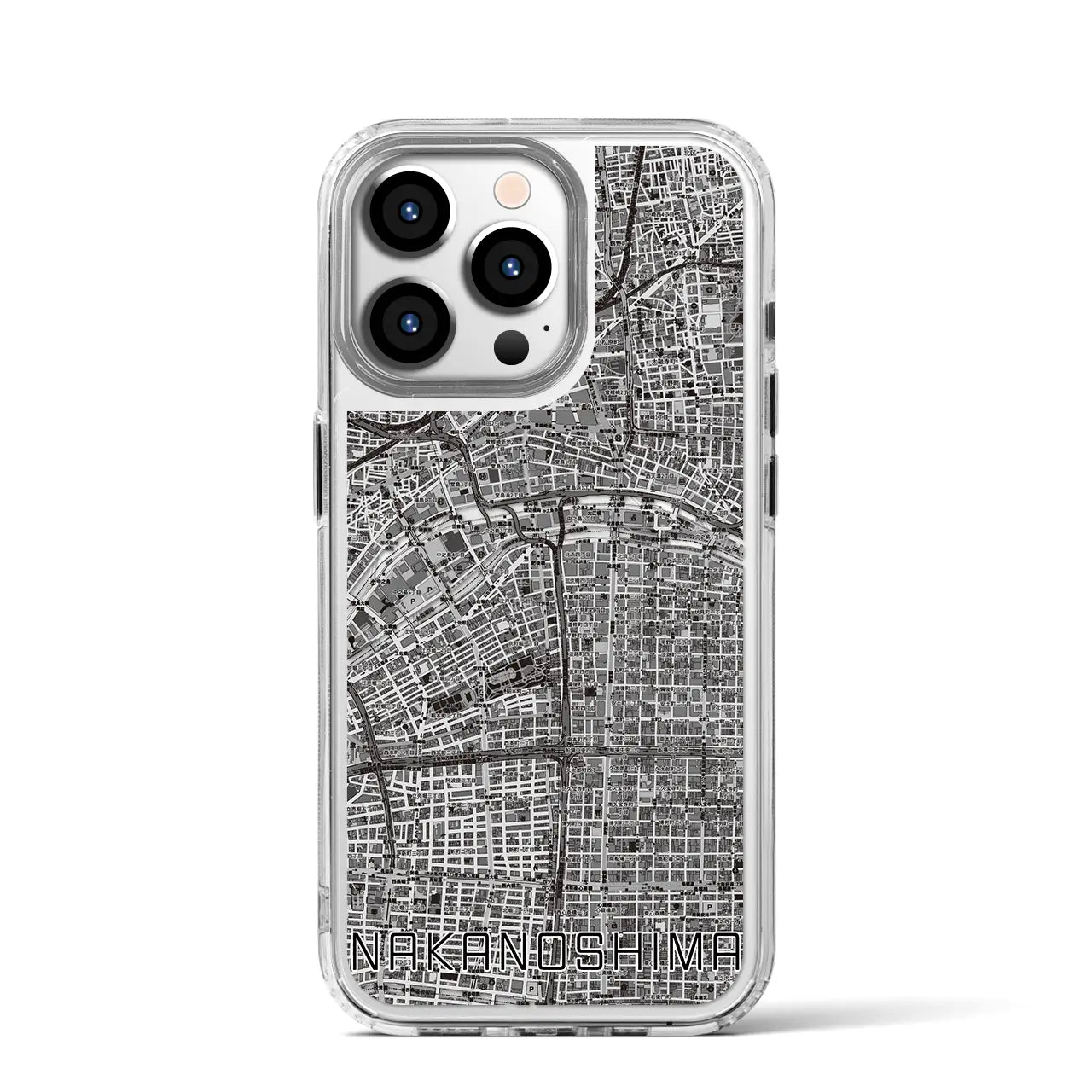 【中之島（大阪府）】地図柄iPhoneケース（MagSafeタイプ）