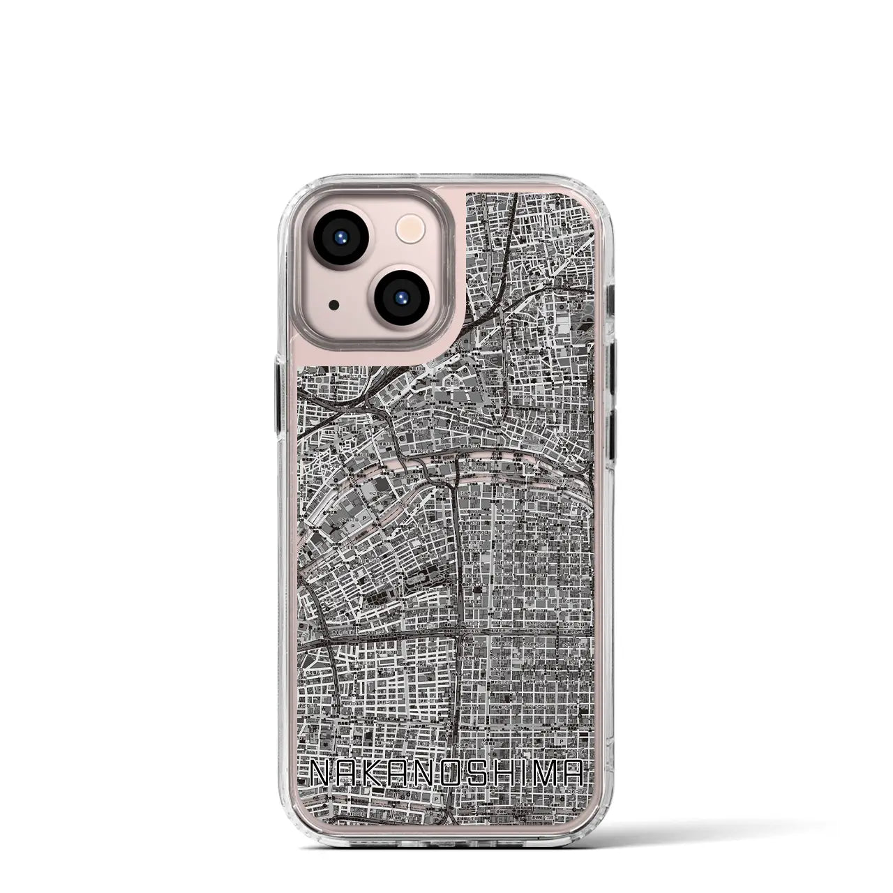 【中之島（大阪府）】地図柄iPhoneケース（MagSafeタイプ）