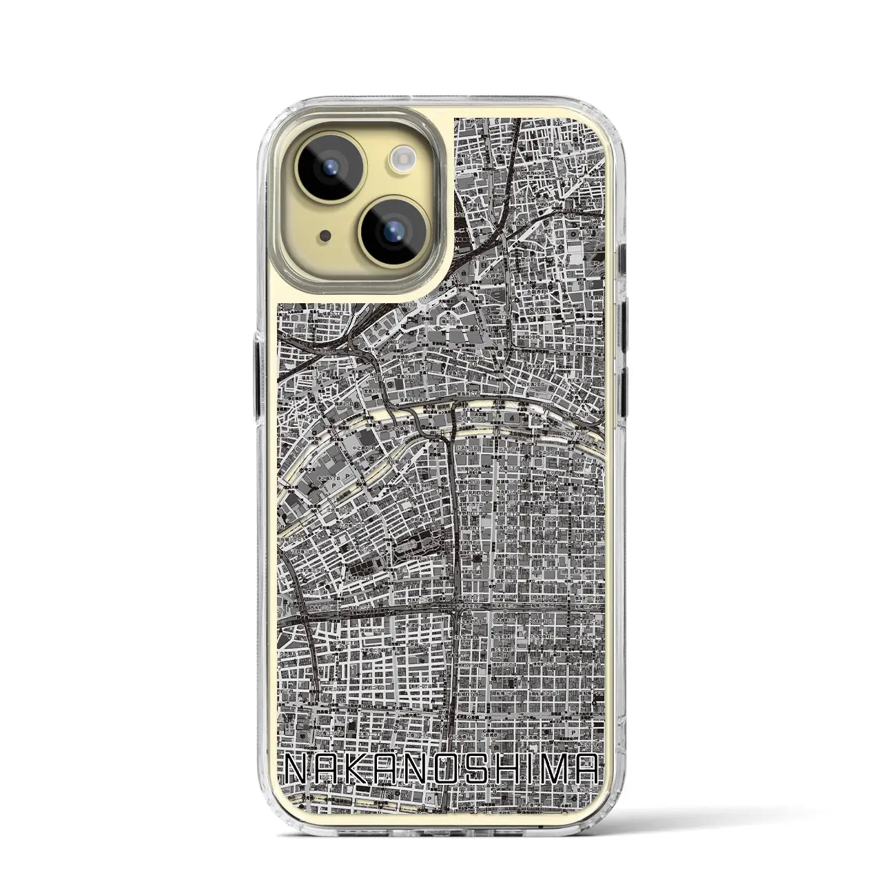 【中之島（大阪府）】地図柄iPhoneケース（MagSafeタイプ）