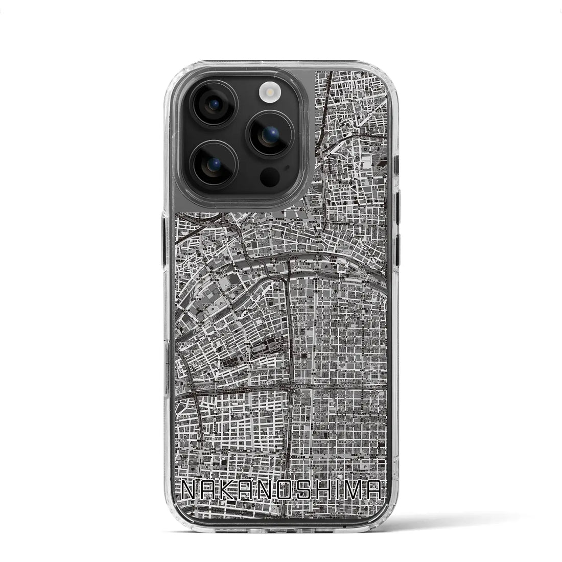 【中之島（大阪府）】地図柄iPhoneケース（MagSafeタイプ）