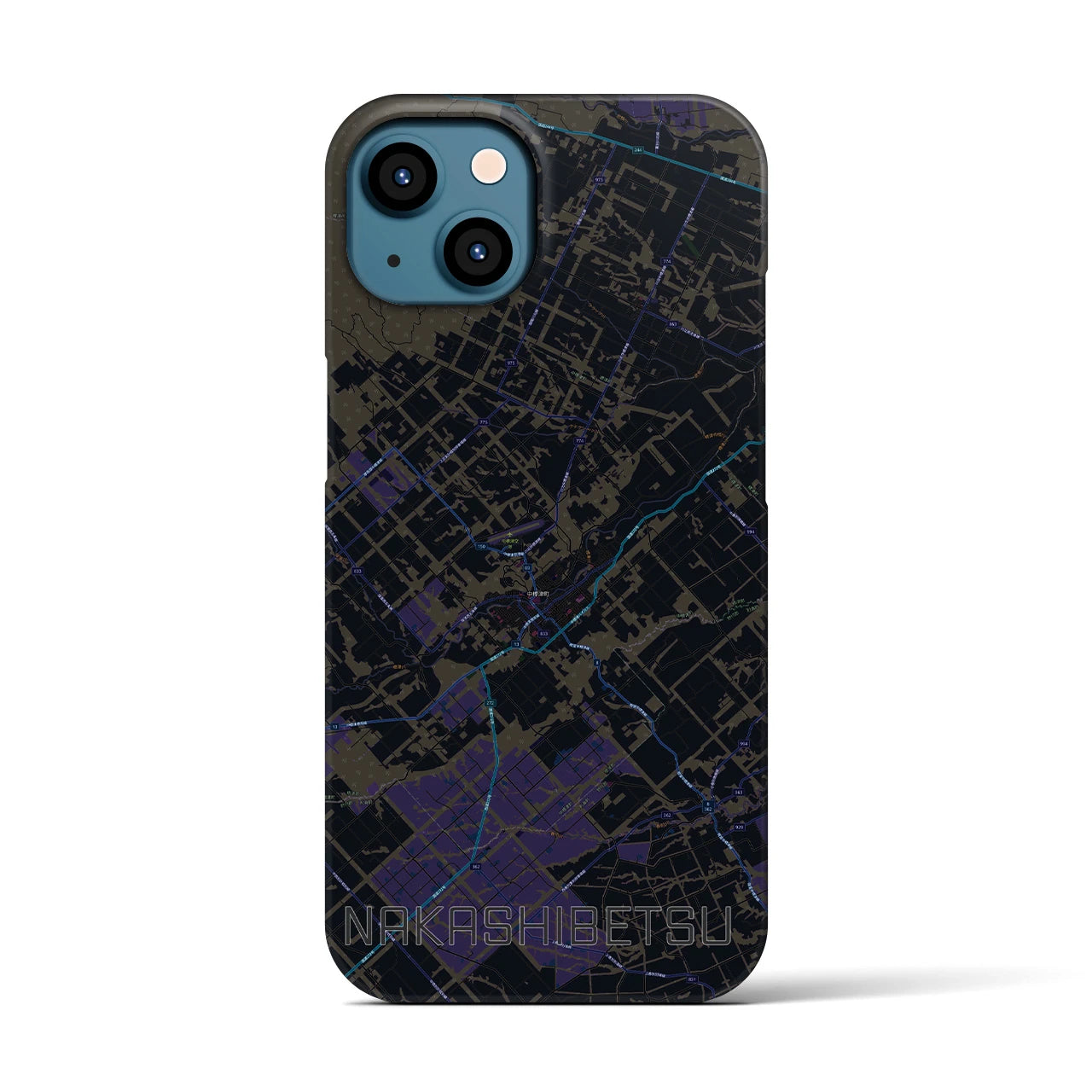 【中標津（北海道）】地図柄iPhoneケース（バックカバータイプ）