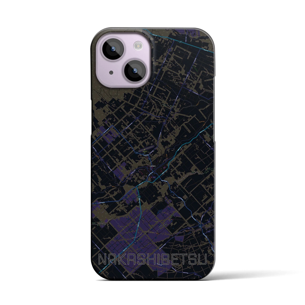【中標津（北海道）】地図柄iPhoneケース（バックカバータイプ）