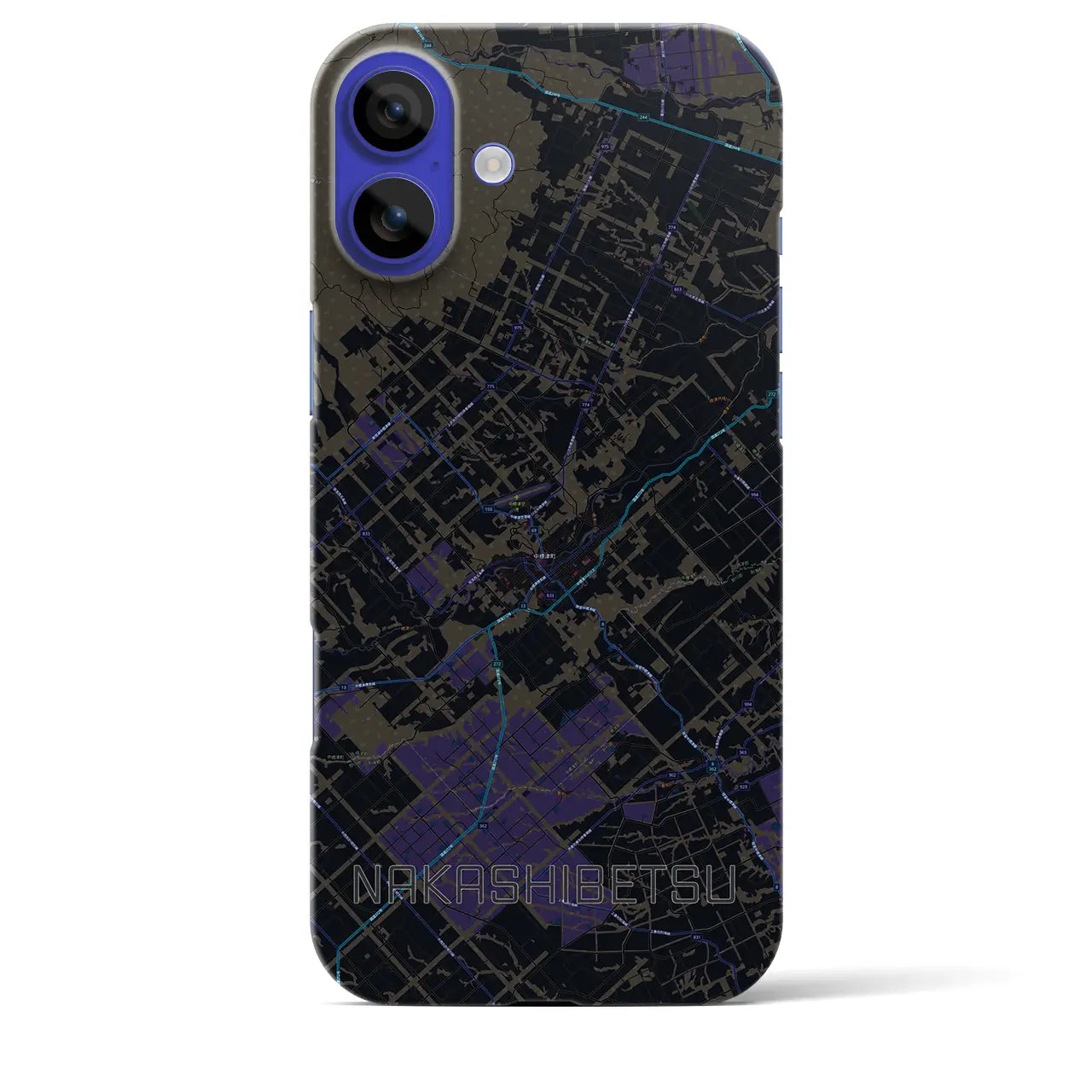 【中標津（北海道）】地図柄iPhoneケース（バックカバータイプ）