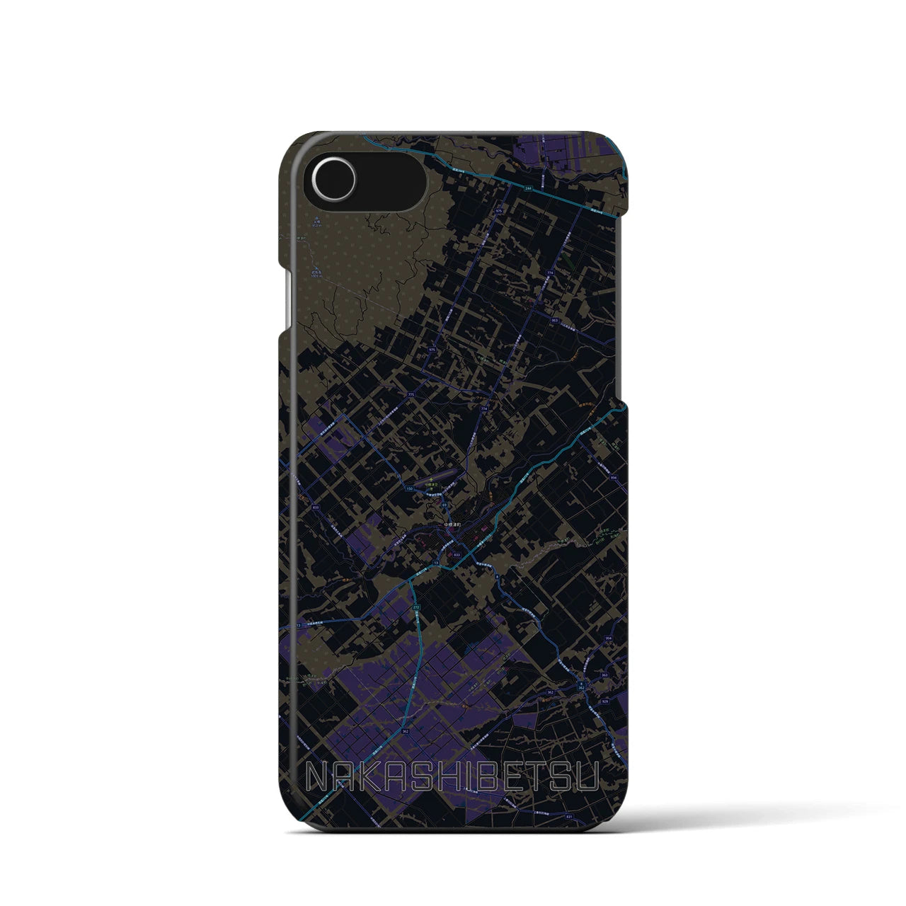【中標津（北海道）】地図柄iPhoneケース（バックカバータイプ）