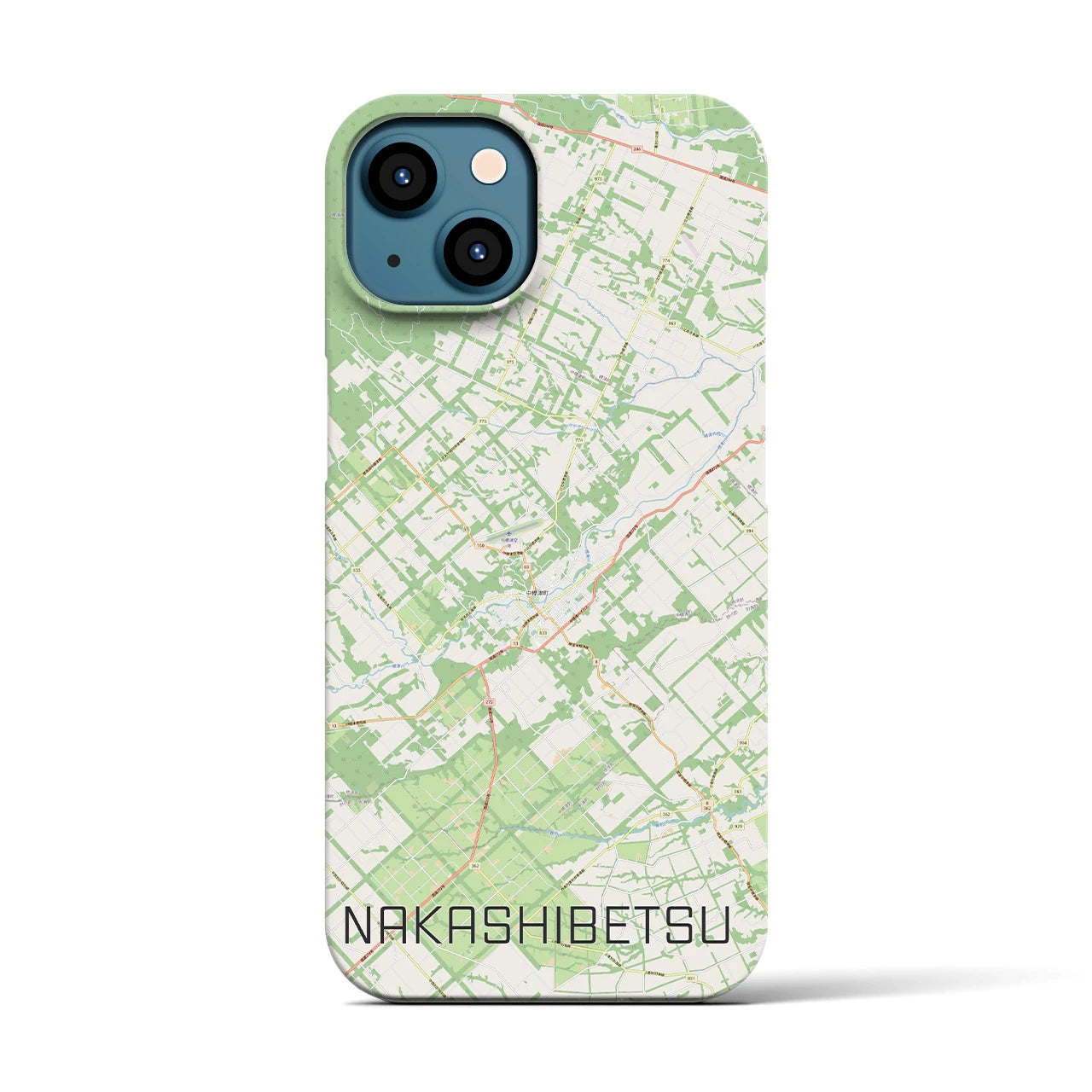 【中標津（北海道）】地図柄iPhoneケース（バックカバータイプ）