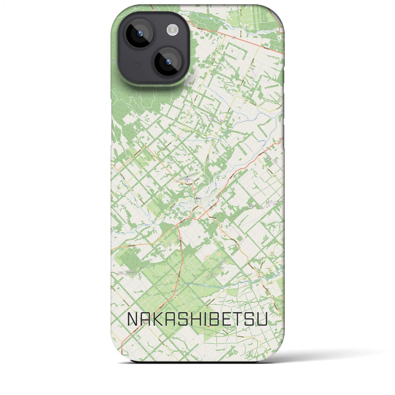 【中標津（北海道）】地図柄iPhoneケース（バックカバータイプ）