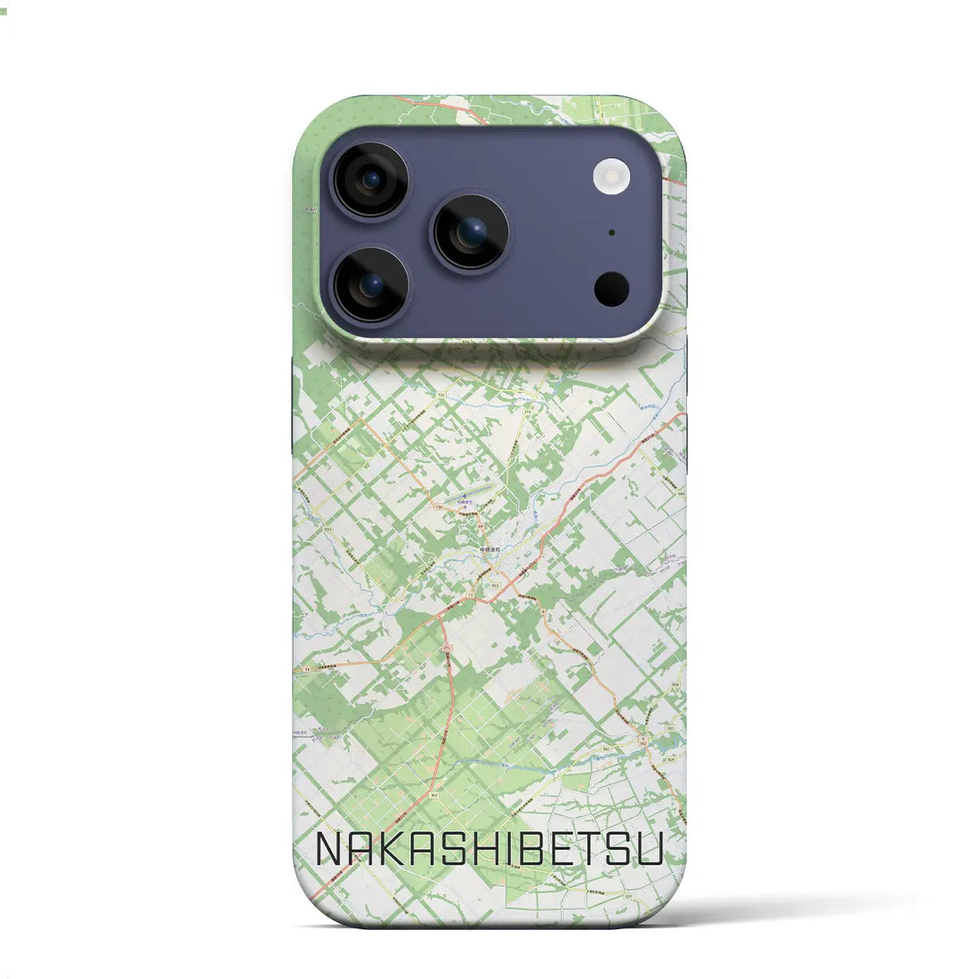 【中標津（北海道）】地図柄iPhoneケース（バックカバータイプ）ナチュラル・iPhone 17 Pro Max 用