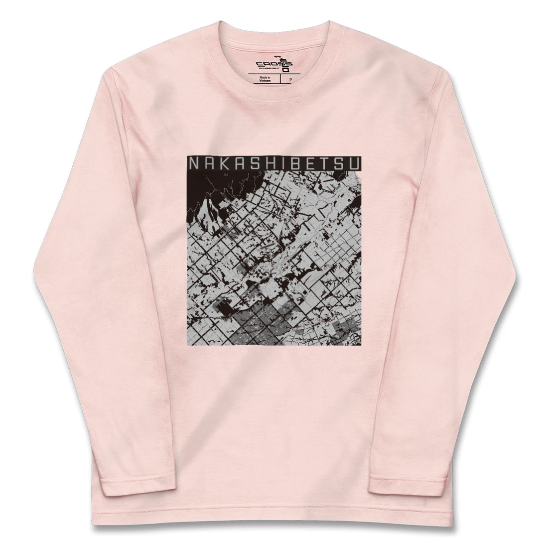【中標津(北海道)】地図柄ロングスリーブTシャツ