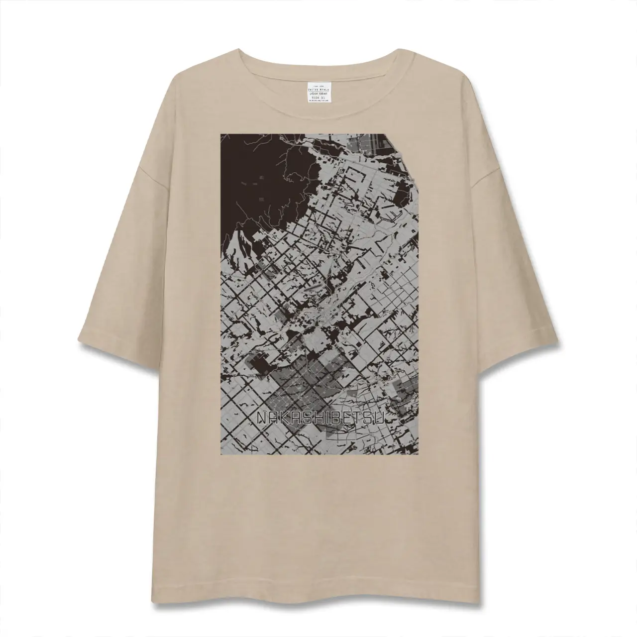 【中標津（北海道）】地図柄ビッグシルエットTシャツ