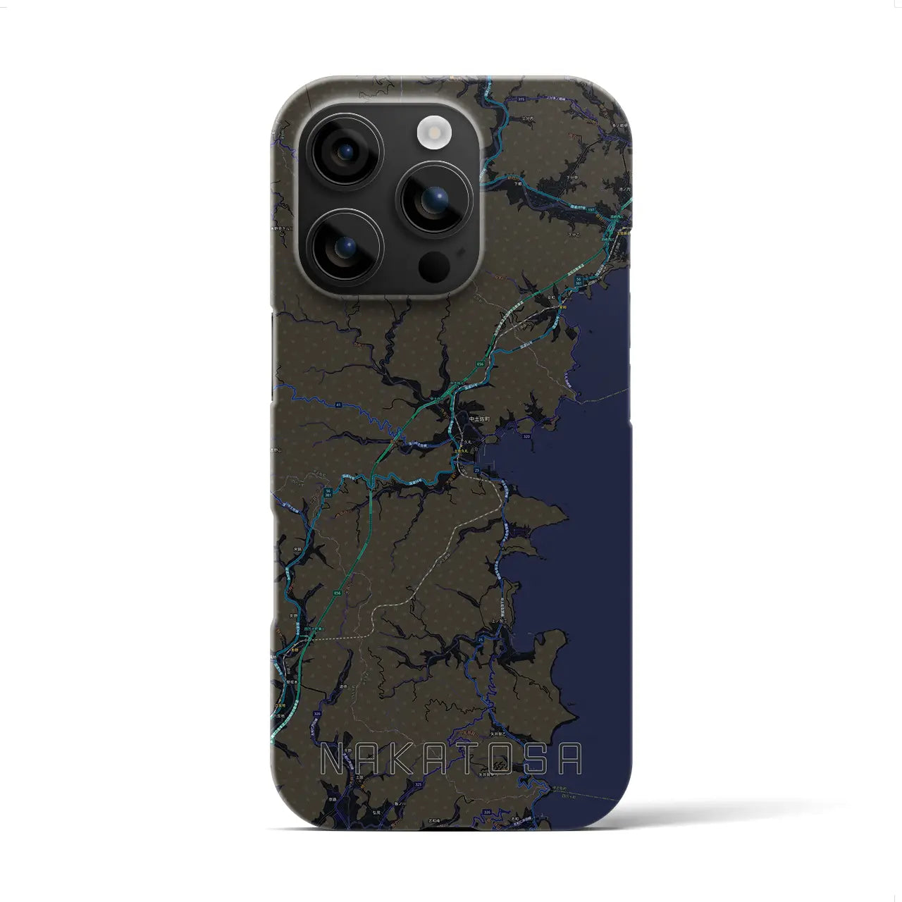 【中土佐（高知県）】地図柄iPhoneケース（バックカバータイプ）