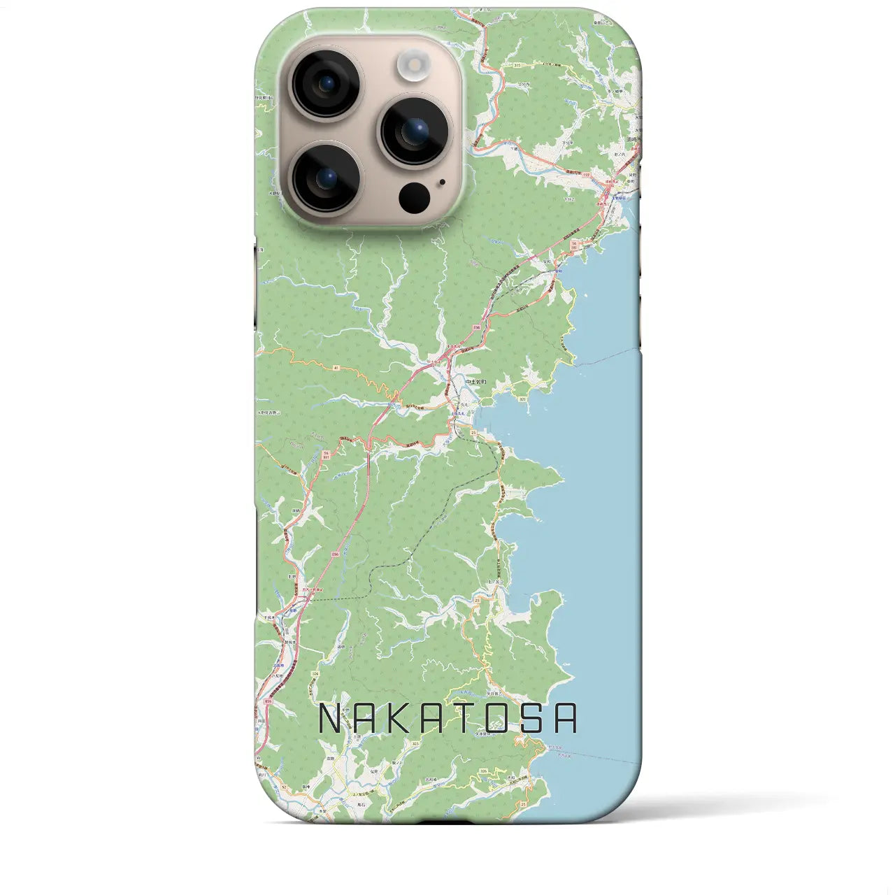 【中土佐（高知県）】地図柄iPhoneケース（バックカバータイプ）