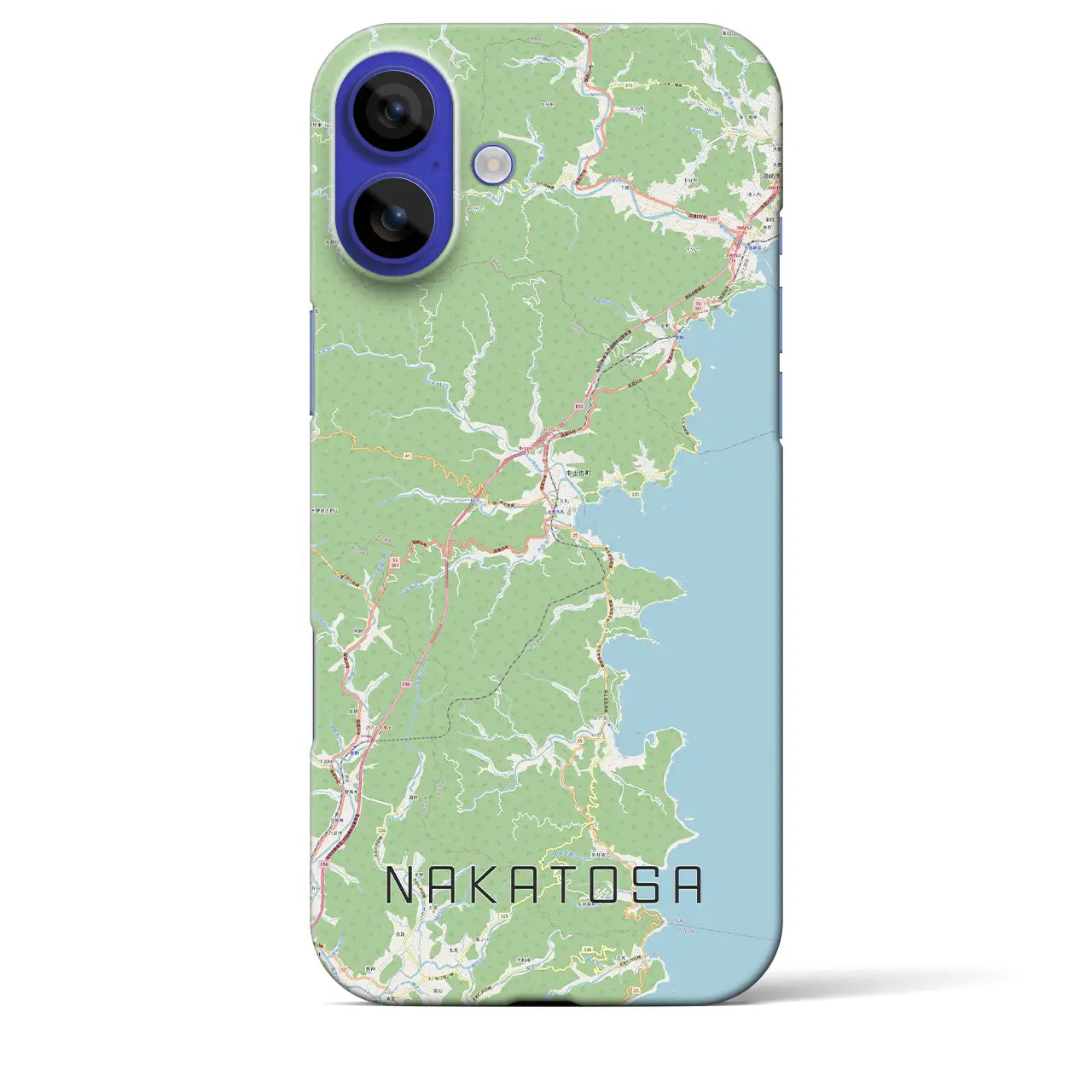 【中土佐（高知県）】地図柄iPhoneケース（バックカバータイプ）