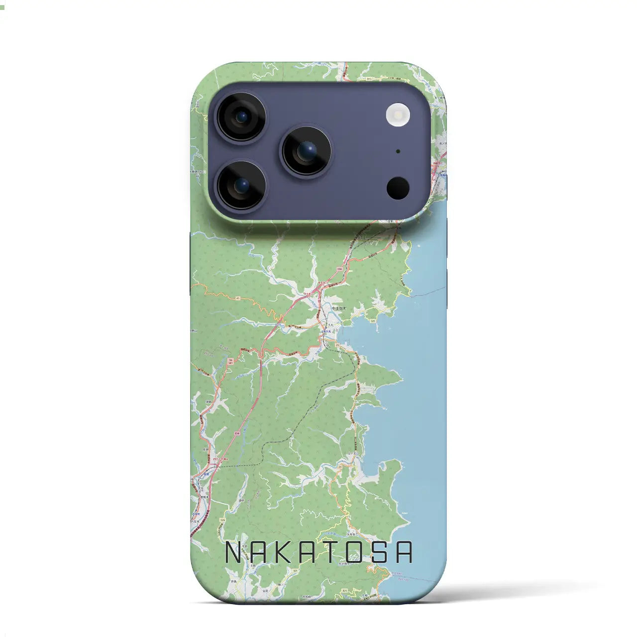 【中土佐（高知県）】地図柄iPhoneケース（バックカバータイプ）