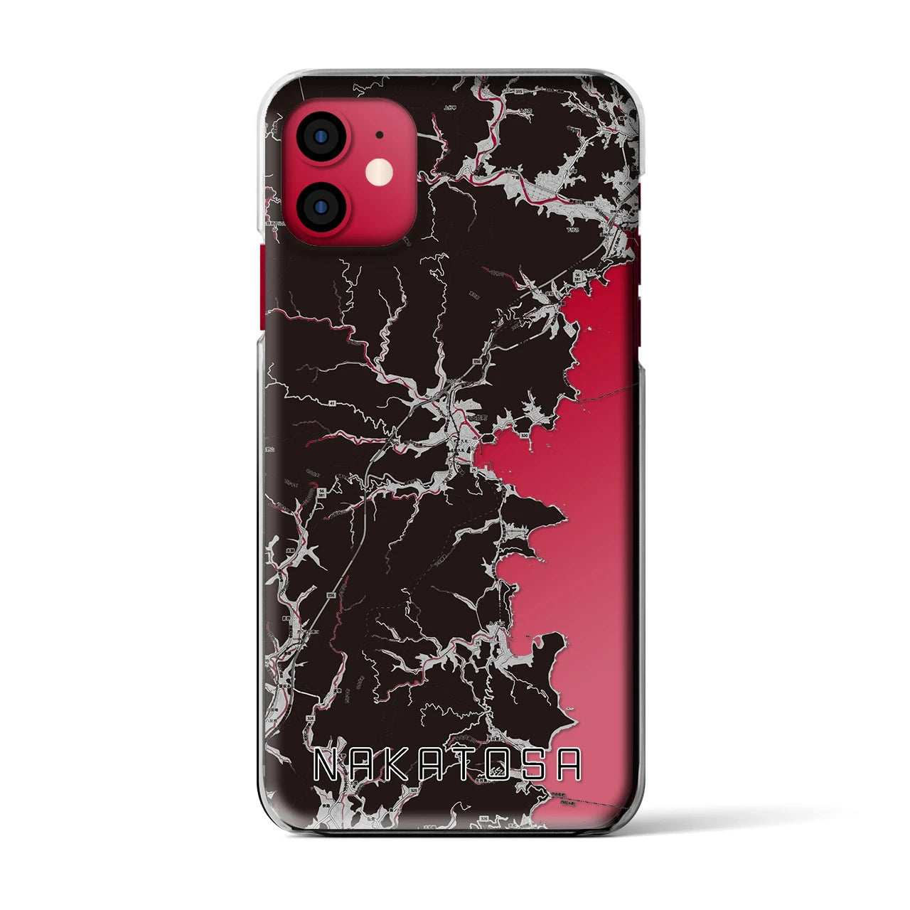 【中土佐（高知県）】地図柄iPhoneケース（クリアタイプ）