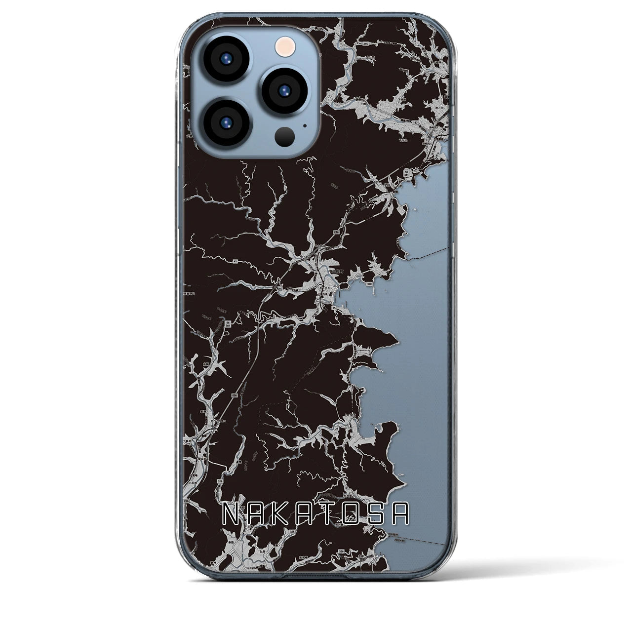 【中土佐（高知県）】地図柄iPhoneケース（クリアタイプ）