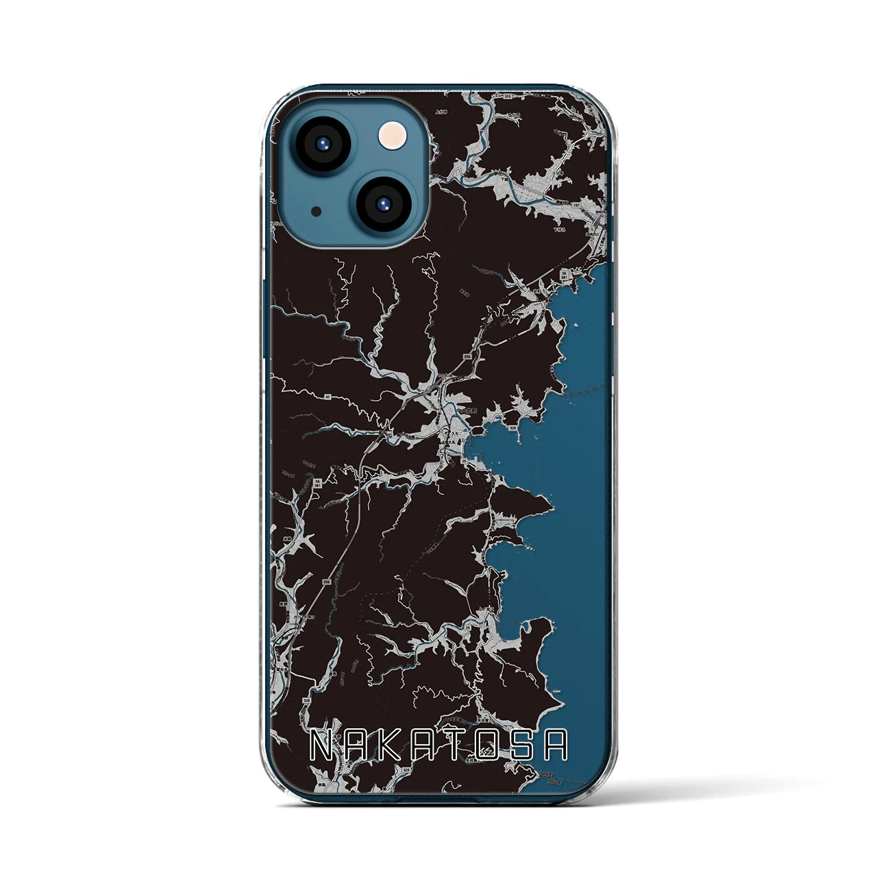【中土佐（高知県）】地図柄iPhoneケース（クリアタイプ）