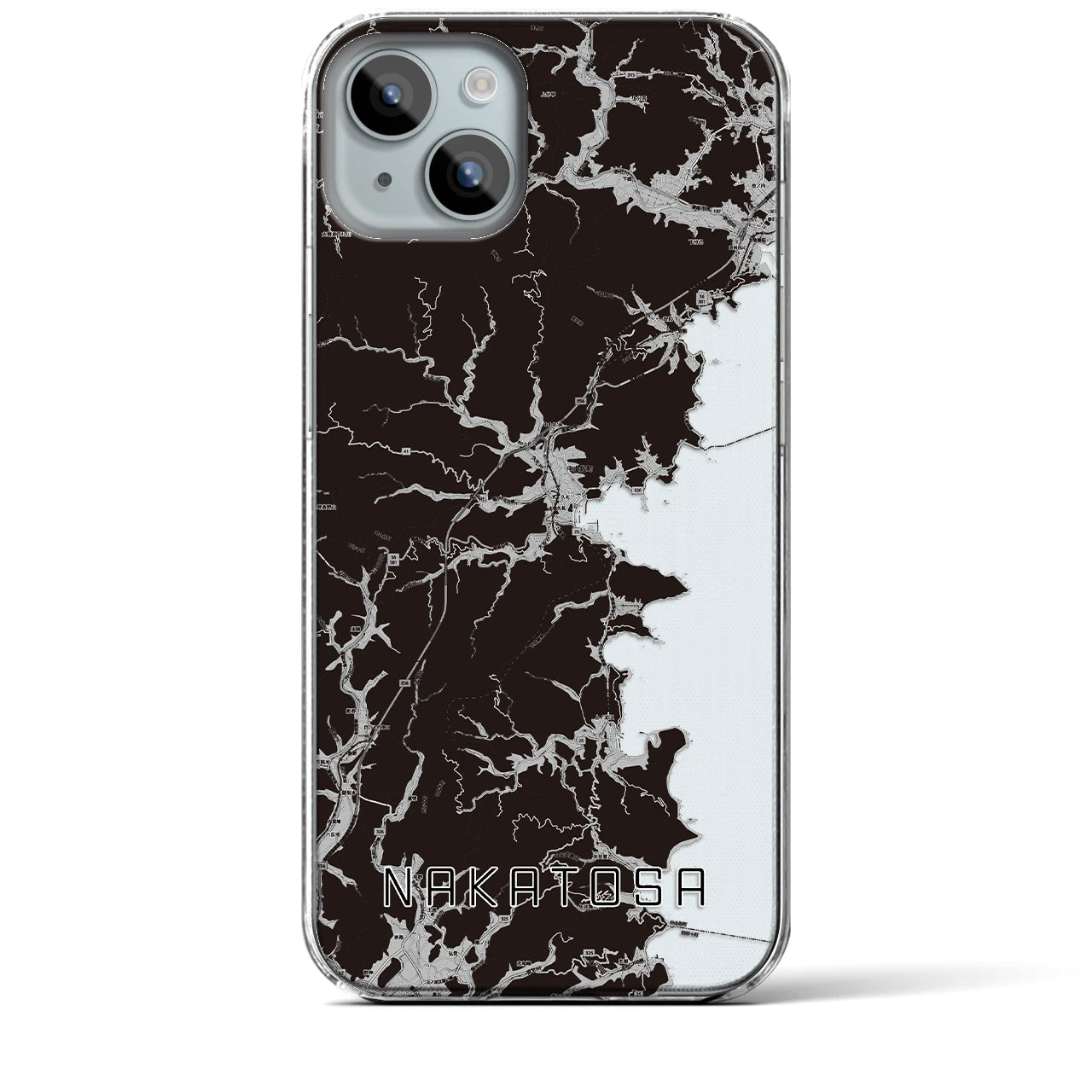 【中土佐（高知県）】地図柄iPhoneケース（クリアタイプ）