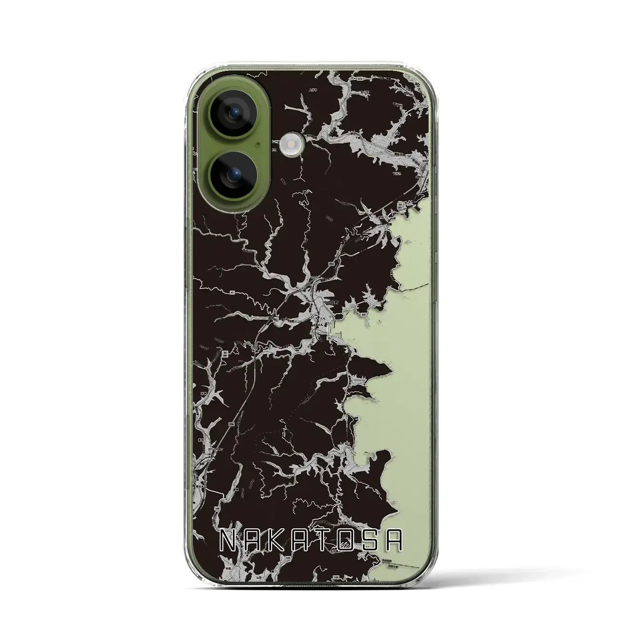 【中土佐（高知県）】地図柄iPhoneケース（クリアタイプ）モノトーン・iPhone 17 Pro Max 用