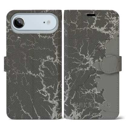 【中土佐（高知県）】地図柄iPhoneケース（手帳タイプ）