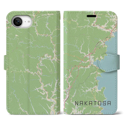 【中土佐（高知県）】地図柄iPhoneケース（手帳タイプ）