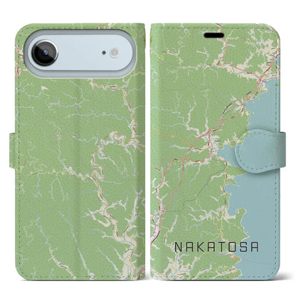 【中土佐（高知県）】地図柄iPhoneケース（手帳タイプ）