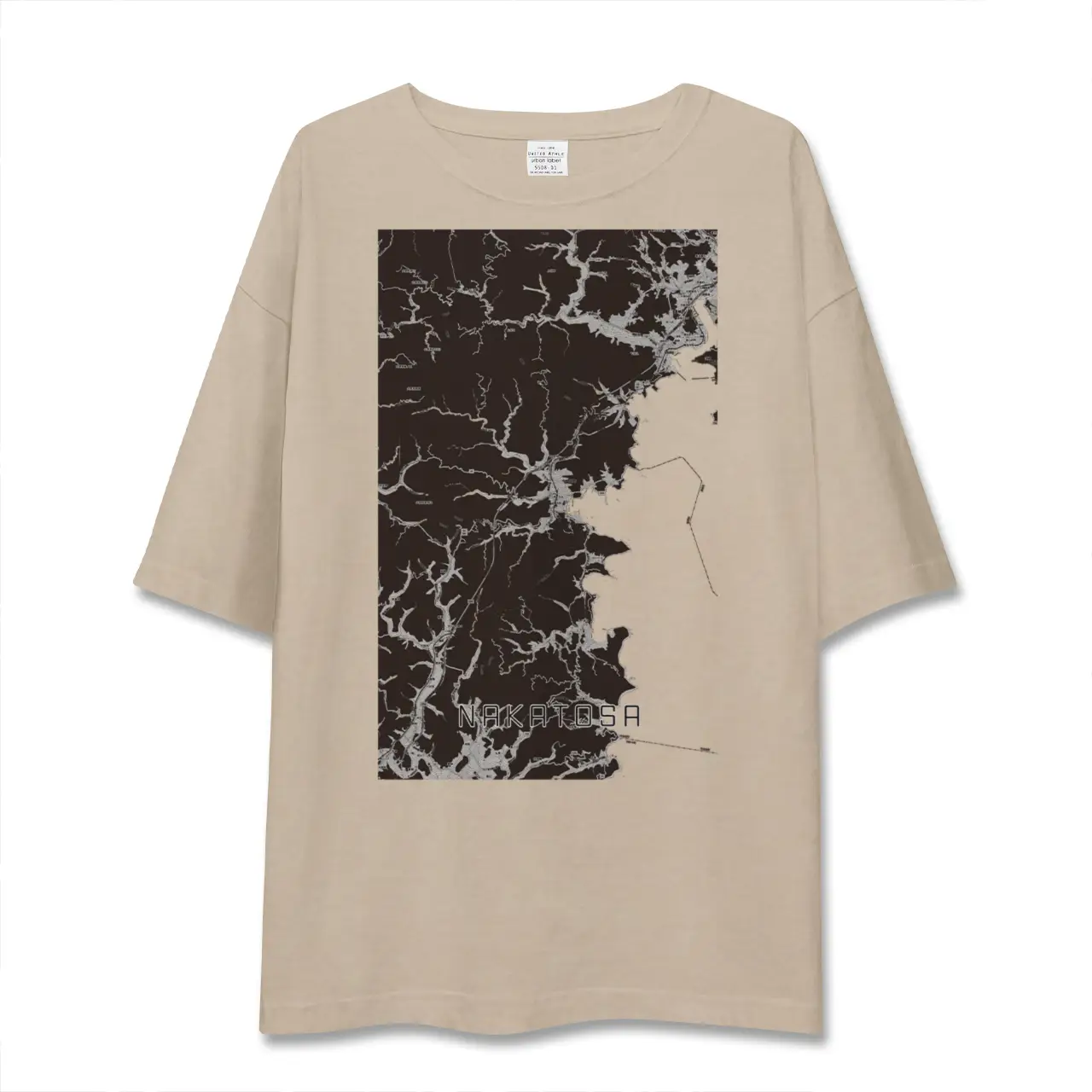 【中土佐（高知県）】地図柄ビッグシルエットTシャツ