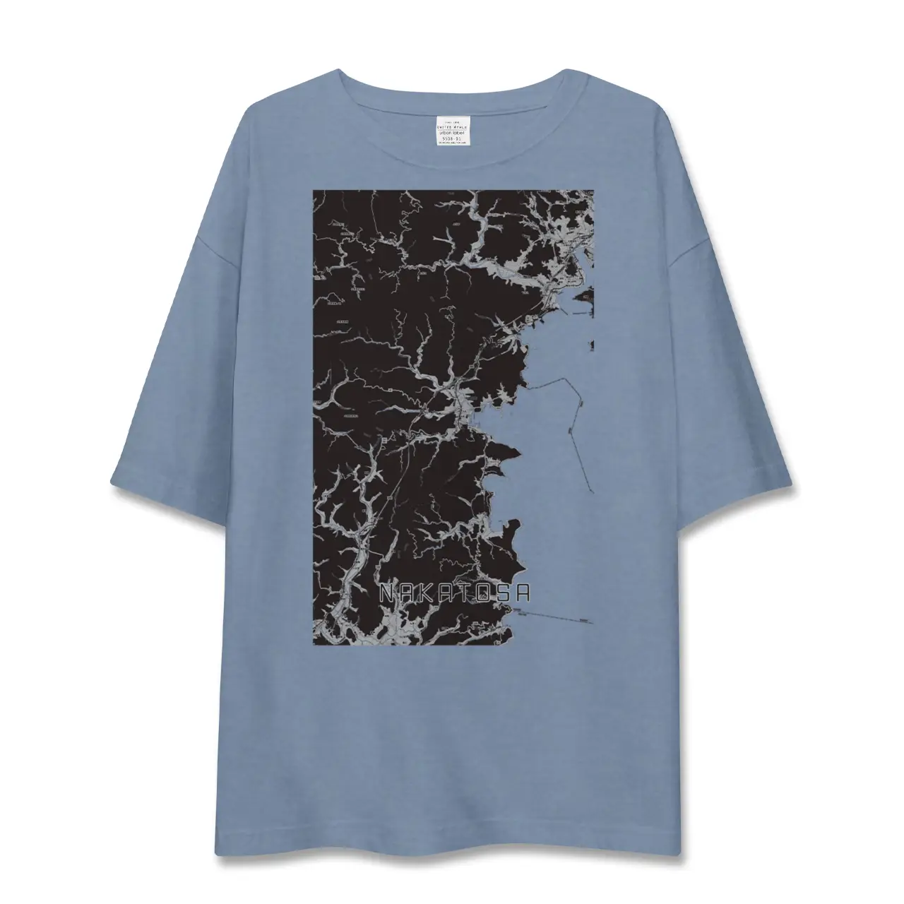 【中土佐（高知県）】地図柄ビッグシルエットTシャツ