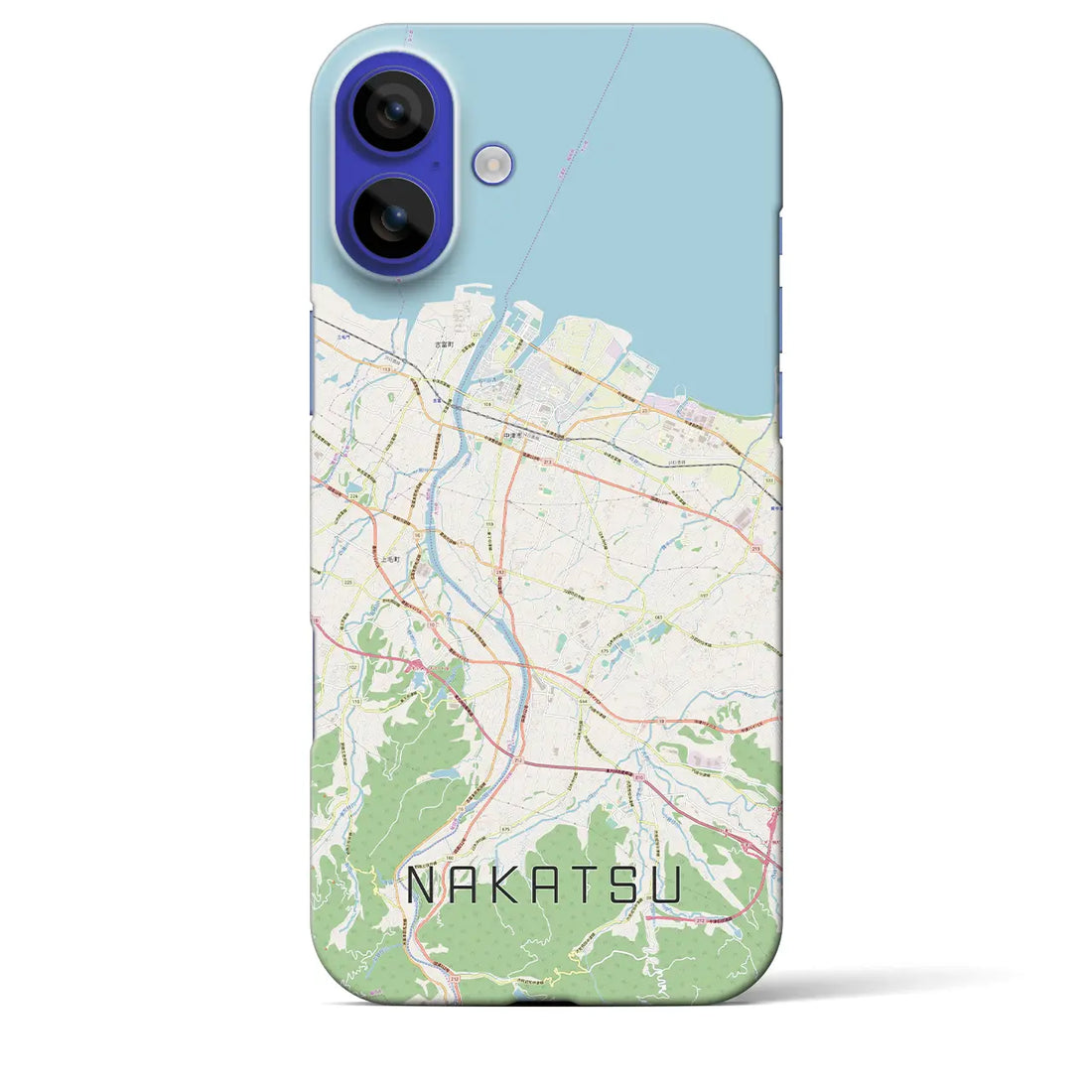 【中津(大分県)】地図柄iPhoneケース(バックカバータイプ)ナチュラル・iPhone 16 Pro Max 用