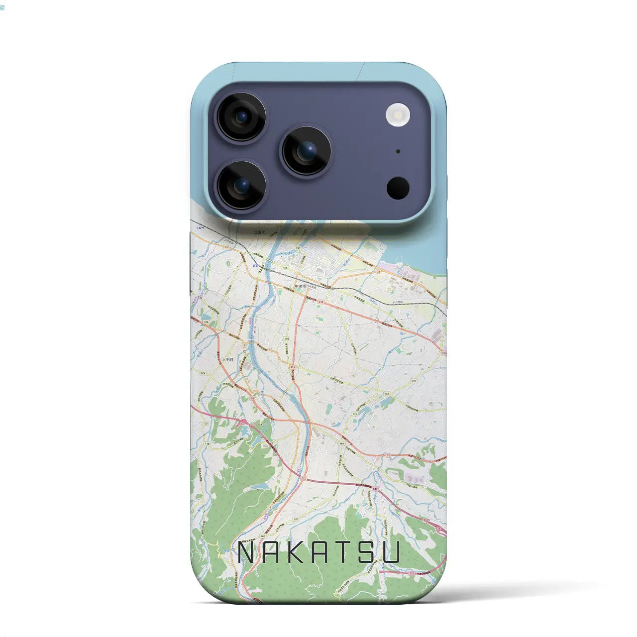 【中津（大分県）】地図柄iPhoneケース（バックカバータイプ）