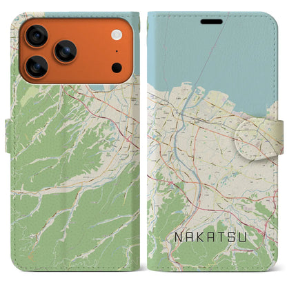 【中津（大分県）】地図柄iPhoneケース（手帳タイプ）