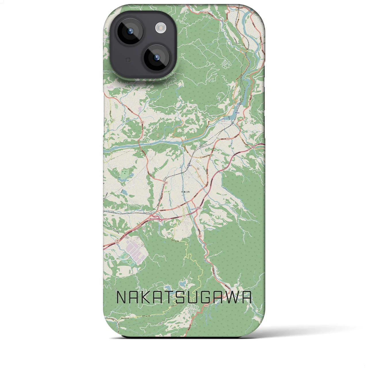 【中津川（岐阜県）】地図柄iPhoneケース（バックカバータイプ）