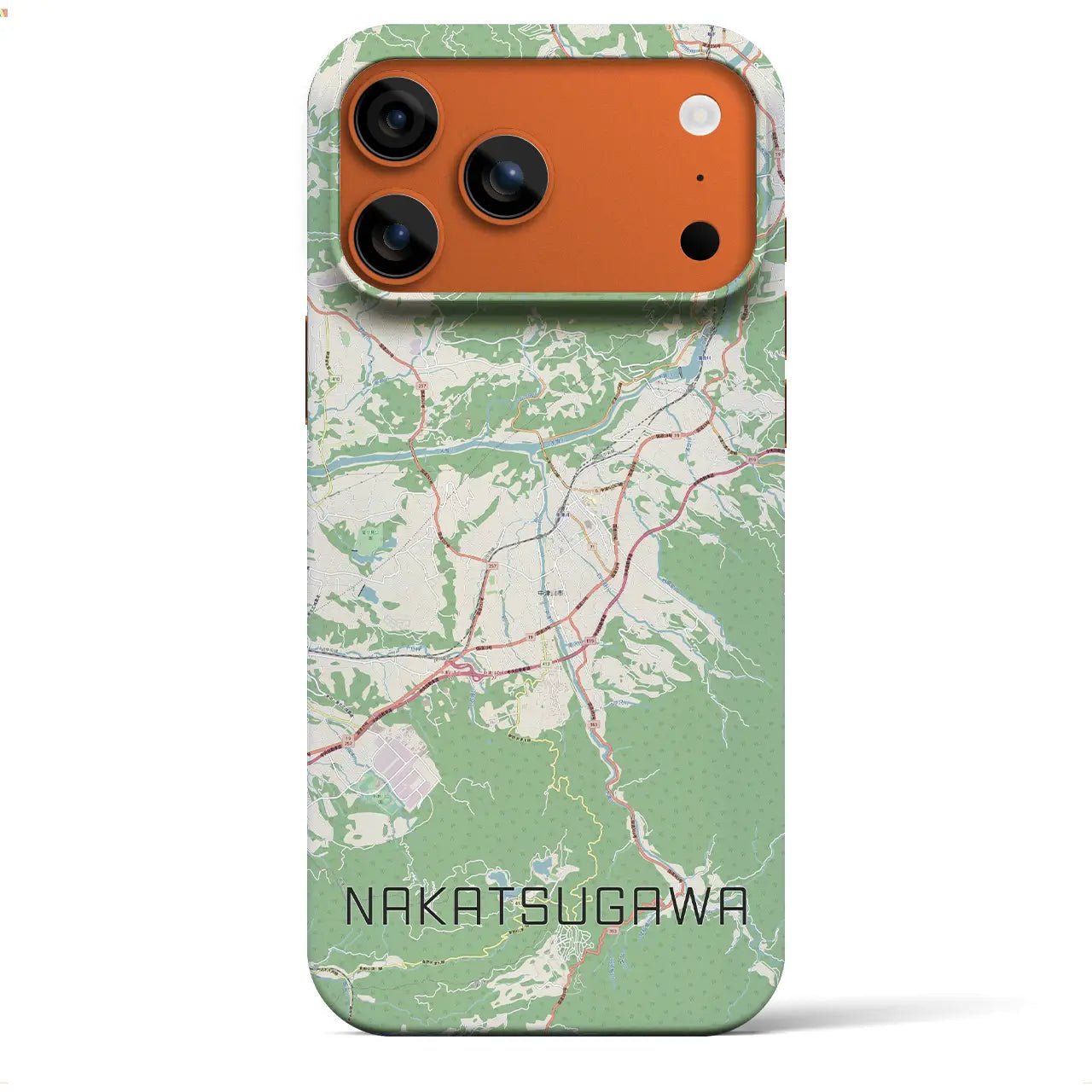 【中津川（岐阜県）】地図柄iPhoneケース（バックカバータイプ）