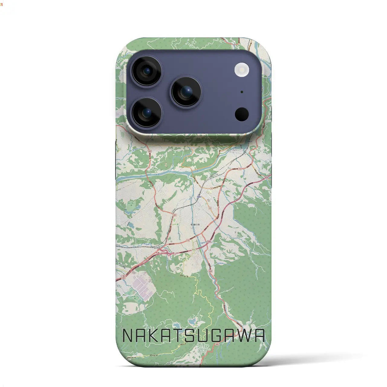 【中津川（岐阜県）】地図柄iPhoneケース（バックカバータイプ）