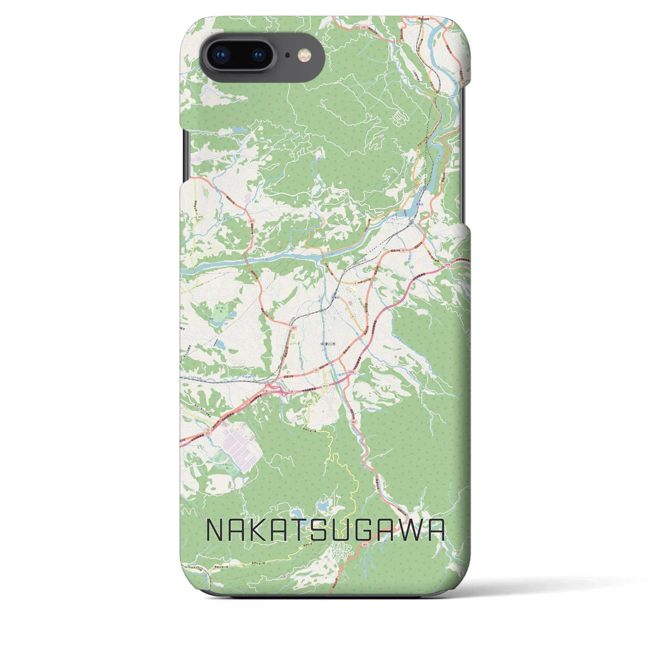 【中津川（岐阜県）】地図柄iPhoneケース（バックカバータイプ）