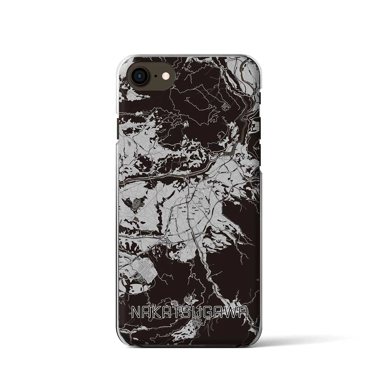 【中津川（岐阜県）】地図柄iPhoneケース（クリアタイプ）