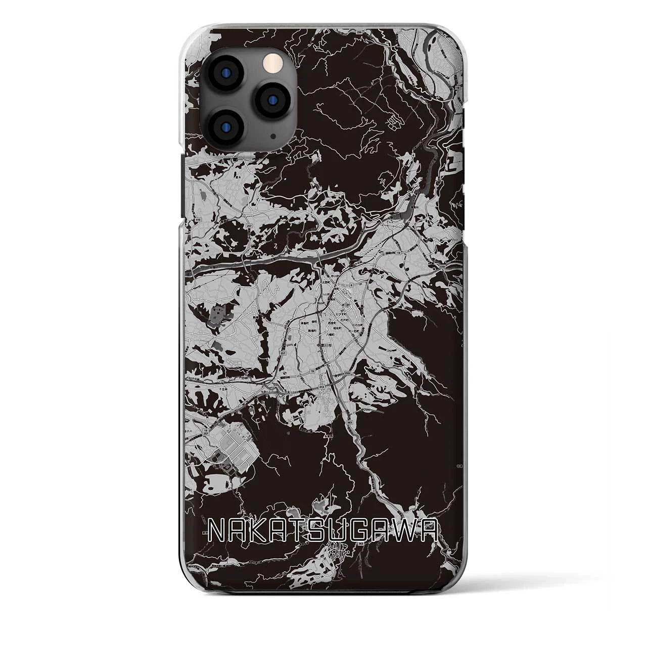 【中津川（岐阜県）】地図柄iPhoneケース（クリアタイプ）