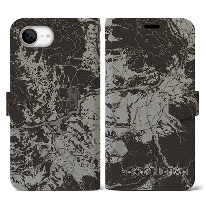 【中津川（岐阜県）】地図柄iPhoneケース（手帳タイプ）