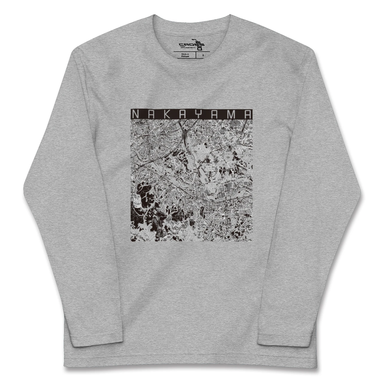 【中山（神奈川県）】地図柄ロングスリーブTシャツ