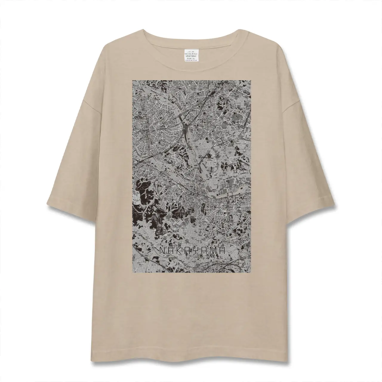 【中山（神奈川県）】地図柄ビッグシルエットTシャツ