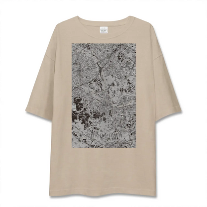 【中山（神奈川県）】地図柄ビッグシルエットTシャツ