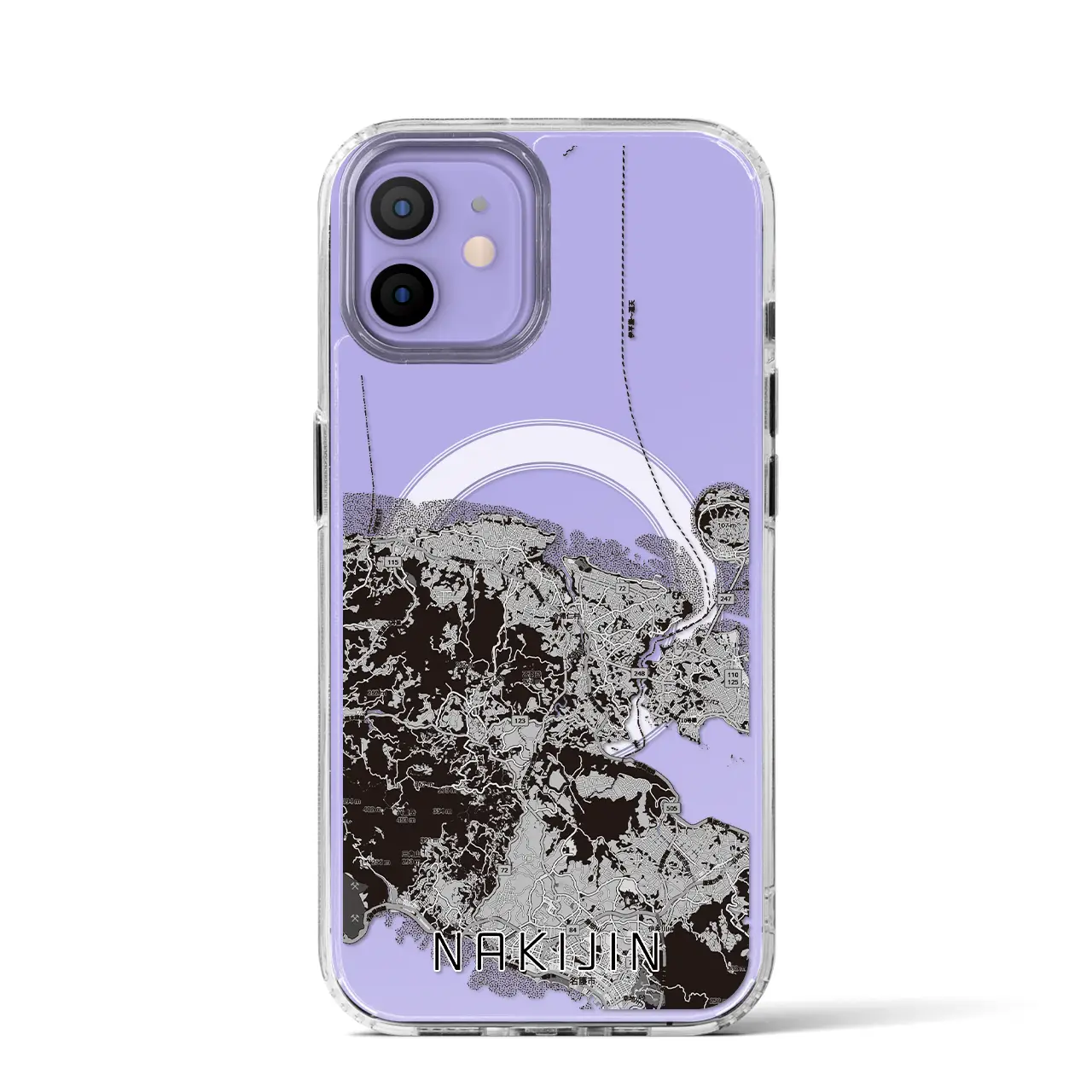 【今帰仁（沖縄県）】地図柄iPhoneケース（MagSafeタイプ）